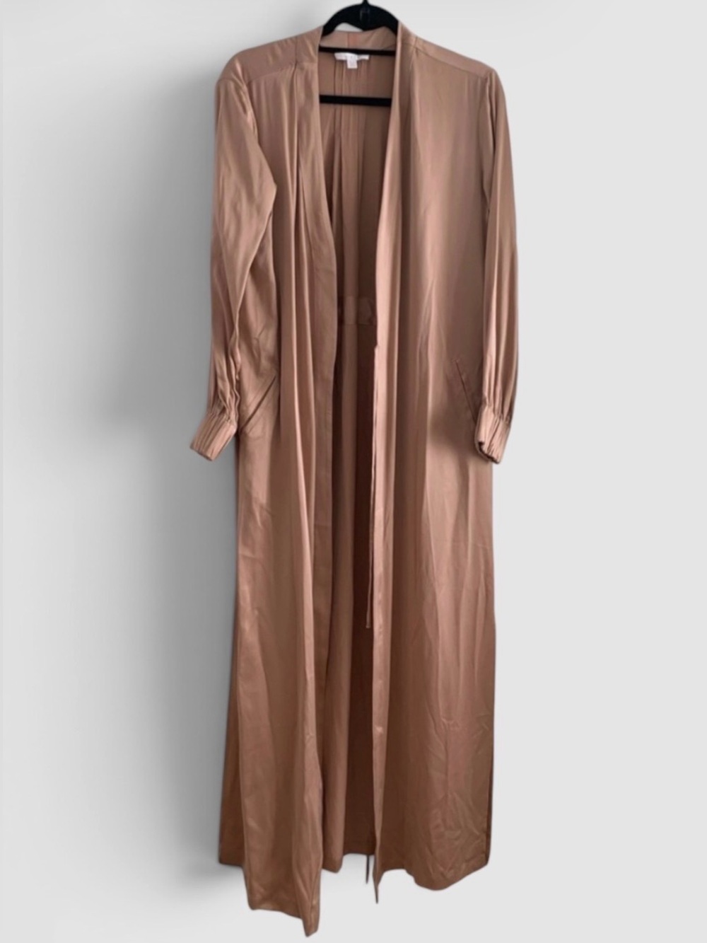 Lunya Washable Silk Long Robe Otium Tan XS/S NWOT - Picture 3 of 13